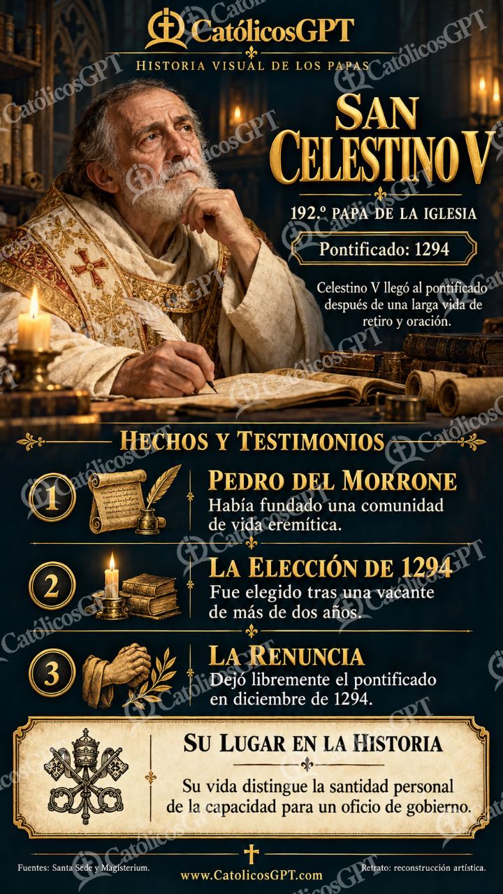 Imagen católica de Historia de los papas: San Celestino V — Formación católica
