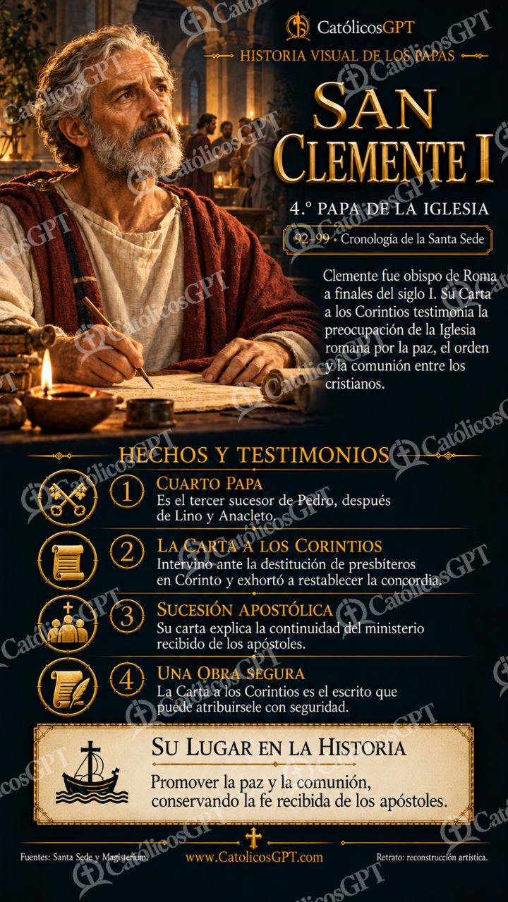 Imagen católica de Historia de los papas: San Clemente I — Formación católica