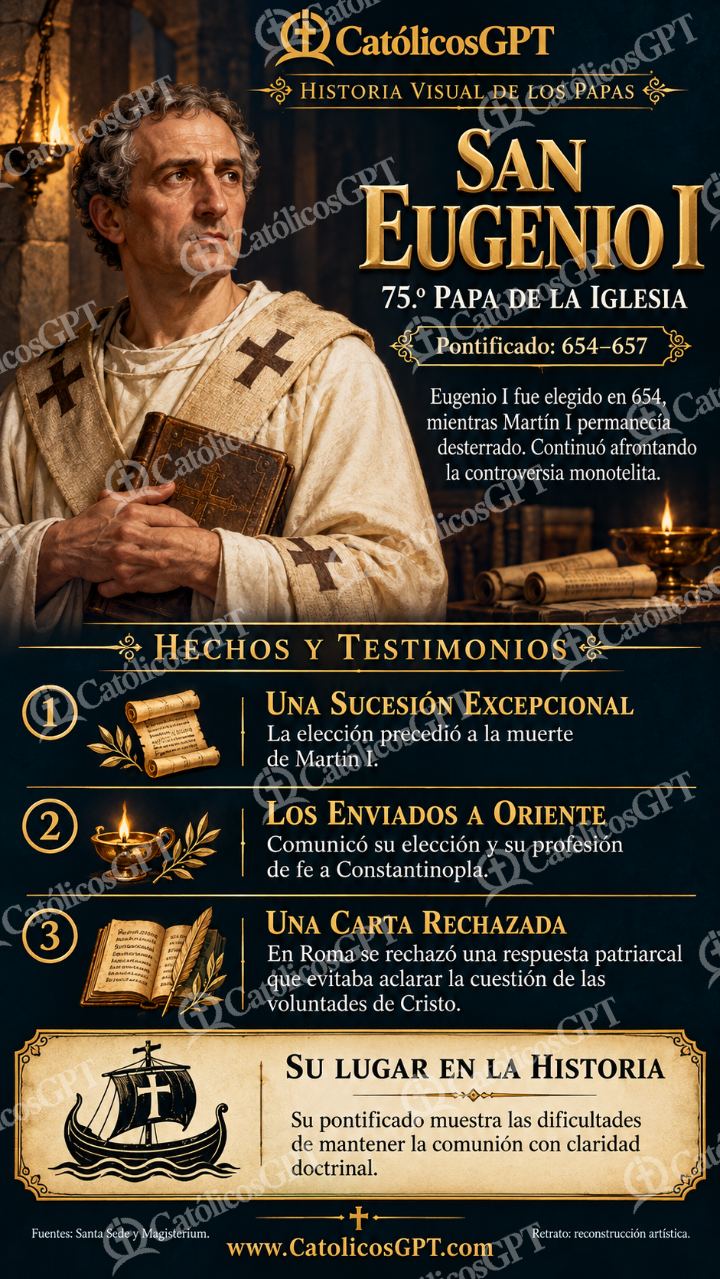 Imagen católica de Historia de los papas: San Eugenio I — Formación católica