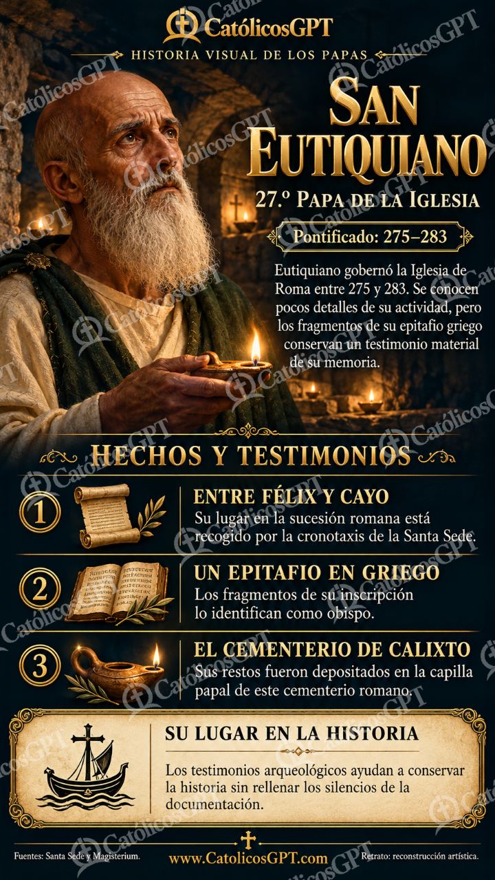 Imagen católica de Historia de los papas: San Eutiquiano — Formación católica