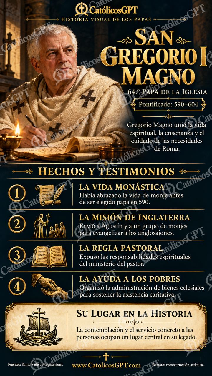 Imagen católica de Historia de los papas: San Gregorio I Magno — Formación católica