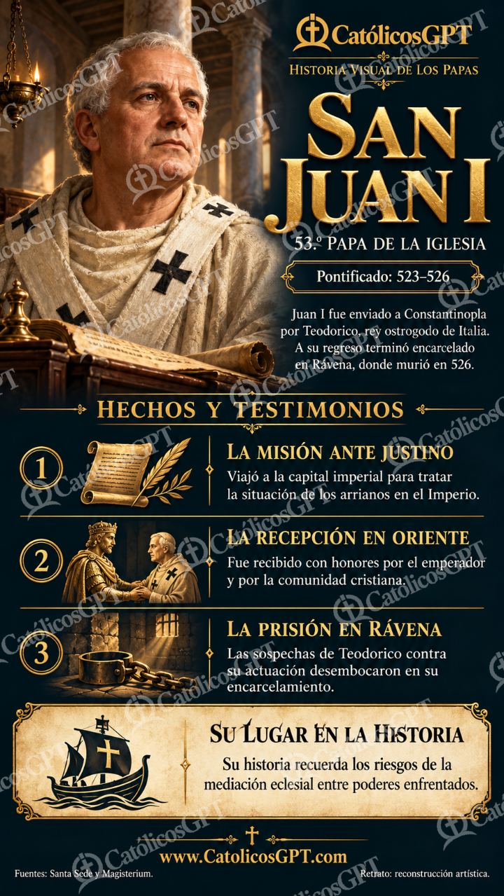 Imagen católica de Historia de los papas: San Juan I — Formación católica