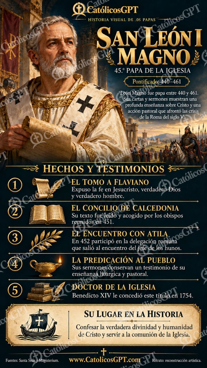Imagen católica de Historia de los papas: San León I Magno — Formación católica
