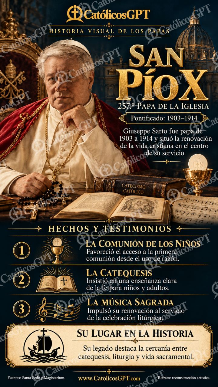 Imagen católica de Historia de los papas: San Pío X — Formación católica