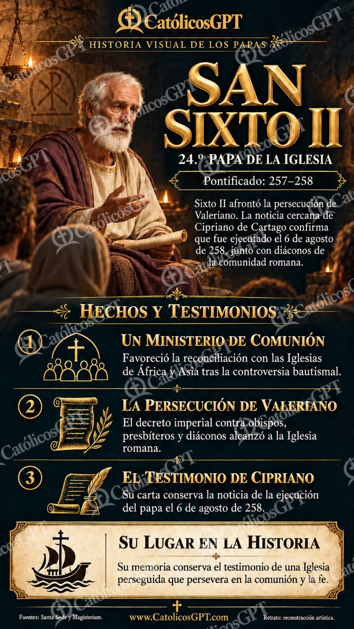 Imagen católica de Historia de los papas: San Sixto II — Formación católica