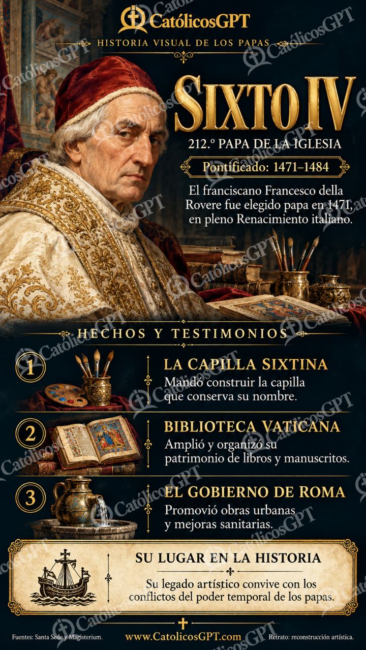Imagen católica de Historia de los papas: Sixto IV — Formación católica