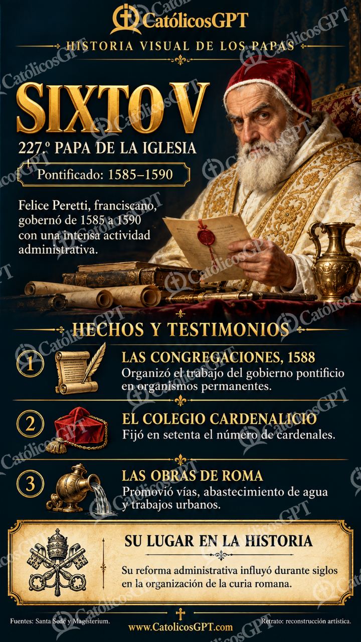 Imagen católica de Historia de los papas: Sixto V — Formación católica