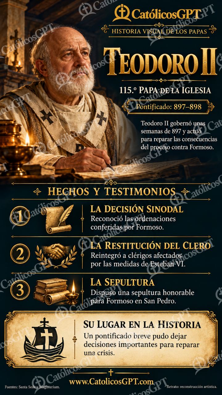 Imagen católica de Historia de los papas: Teodoro II — Formación católica
