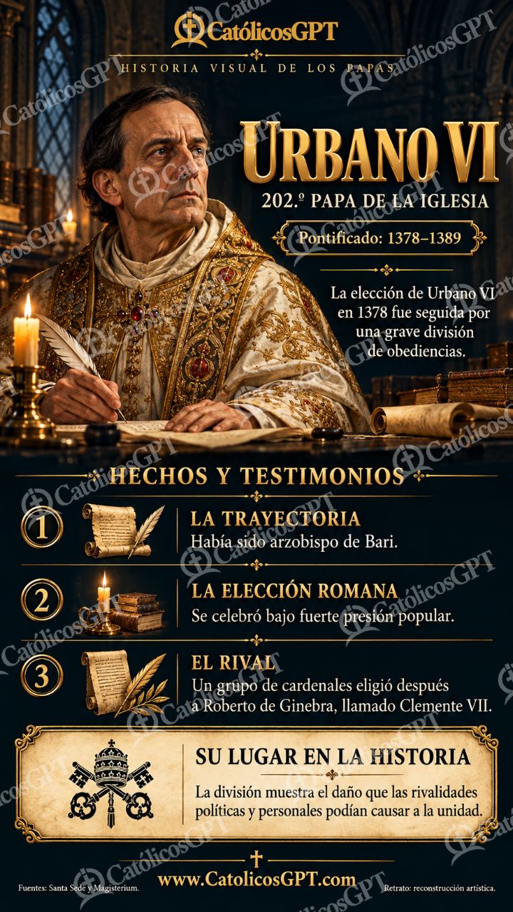 Imagen católica de Historia de los papas: Urbano VI — Formación católica