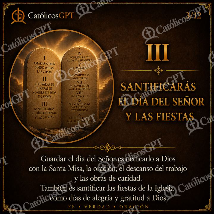 Imagen católica de mandamiento — Formación católica
