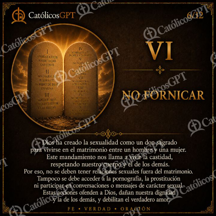 Imagen católica de mandamiento — Formación católica