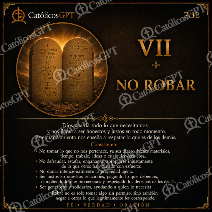 Imagen católica de mandamiento — Formación católica