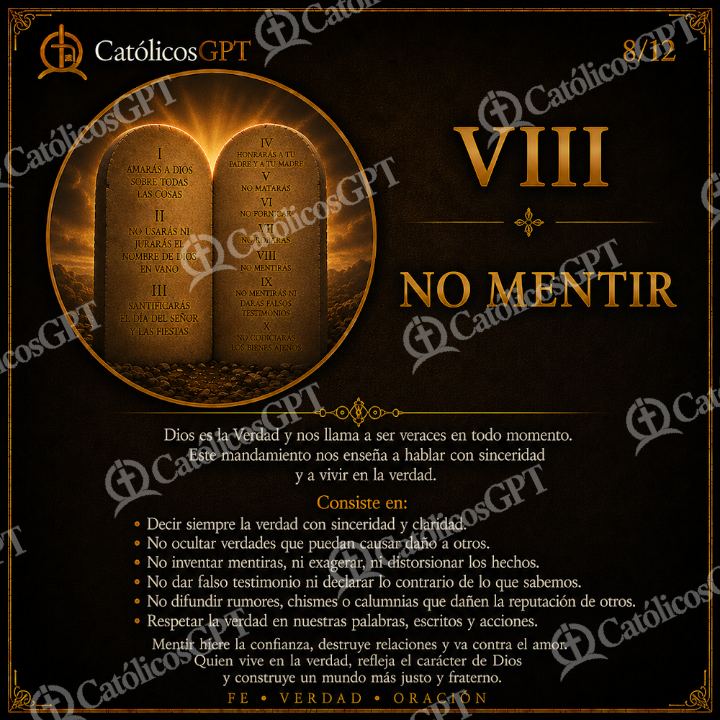 Imagen católica de mandamiento — Formación católica