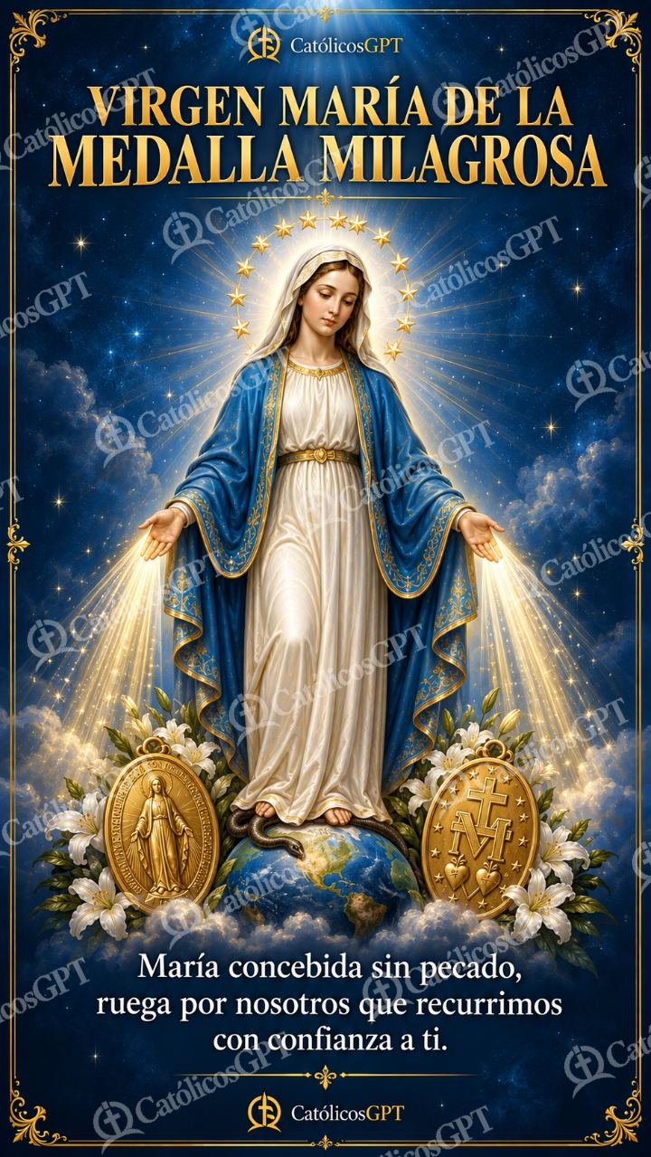 Imagen católica de MARIA 007 VIRGEN MARIA DE LA MEDALLA MILAGROSA — Virgen María