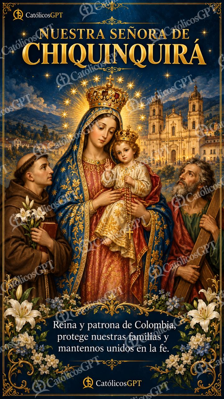 Imagen católica de MARIA 010 NUESTRA SENORA DE CHIQUINQUIRA — Virgen María