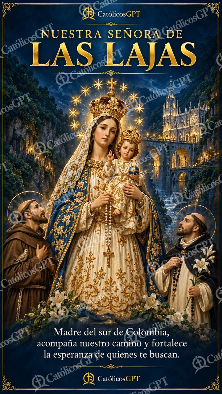 Imagen católica de MARIA 011 NUESTRA SENORA DE LAS LAJAS — Virgen María