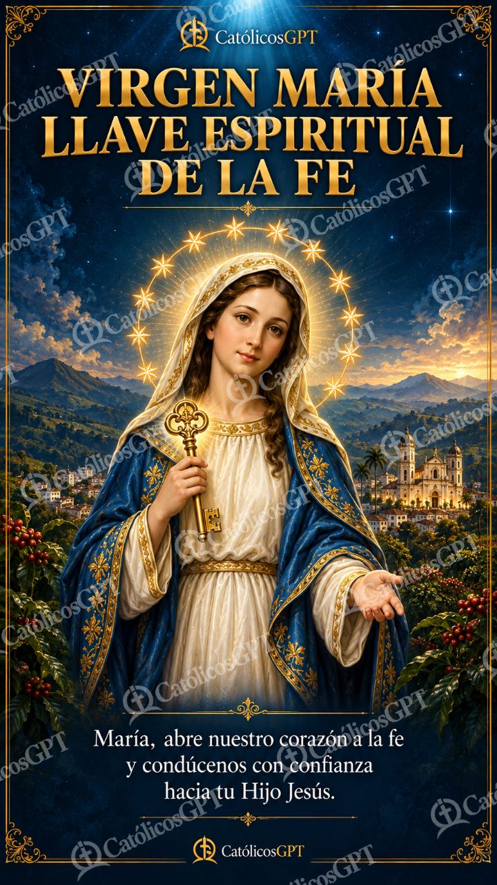 Imagen católica de MARIA 013 VIRGEN MARIA LLAVE ESPIRITUAL DE LA FE — Virgen María