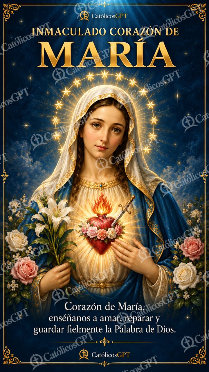Imagen católica de MARIA 017 INMACULADO CORAZON DE MARIA — Virgen María