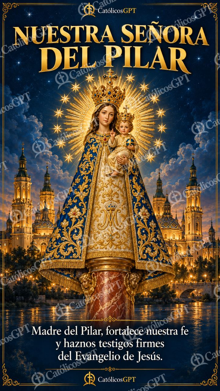 Imagen católica de MARIA 019 NUESTRA SENORA DEL PILAR — Virgen María