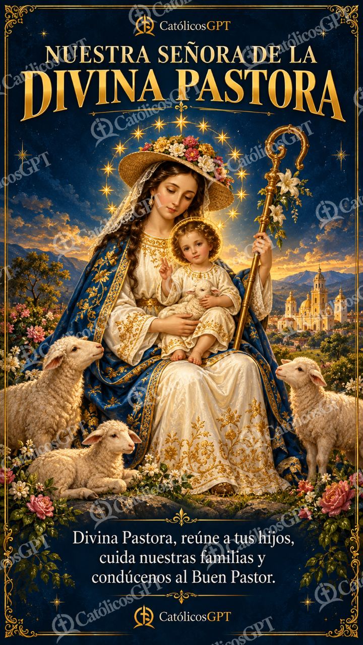 Imagen católica de MARIA 023 NUESTRA SENORA DE LA DIVINA PASTORA — Virgen María