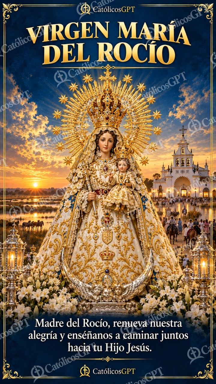 Imagen católica de MARIA 042 VIRGEN MARIA DEL ROCIO — Virgen María