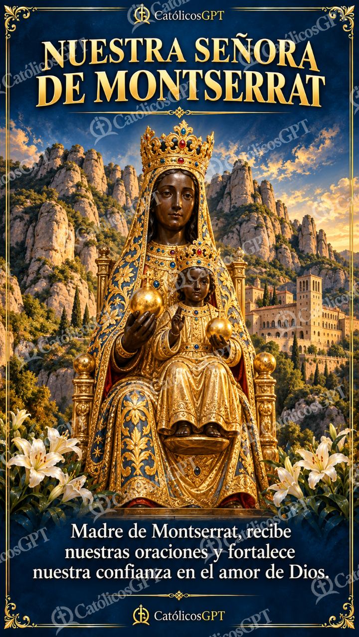 Imagen católica de MARIA 043 NUESTRA SENORA DE MONTSERRAT — Virgen María