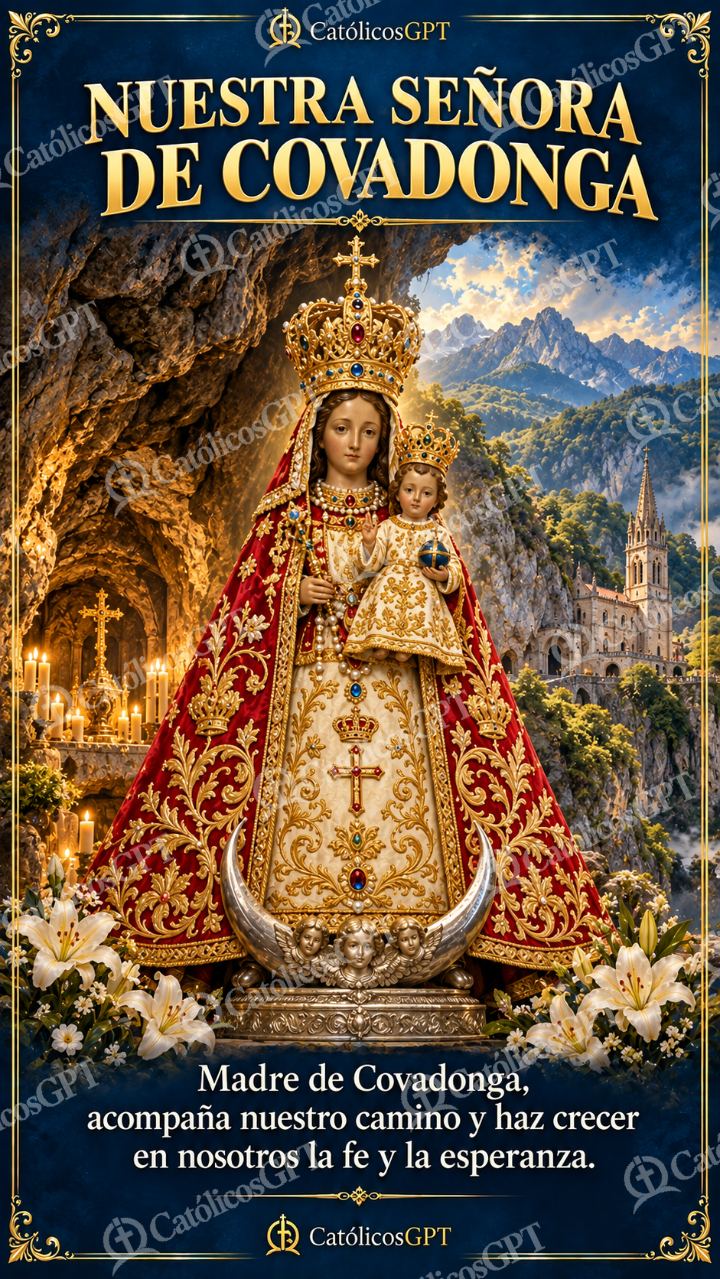 Imagen católica de MARIA 044 NUESTRA SENORA DE COVADONGA — Virgen María