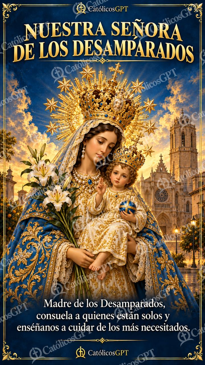 Imagen católica de MARIA 047 NUESTRA SENORA DE LOS DESAMPARADOS — Virgen María