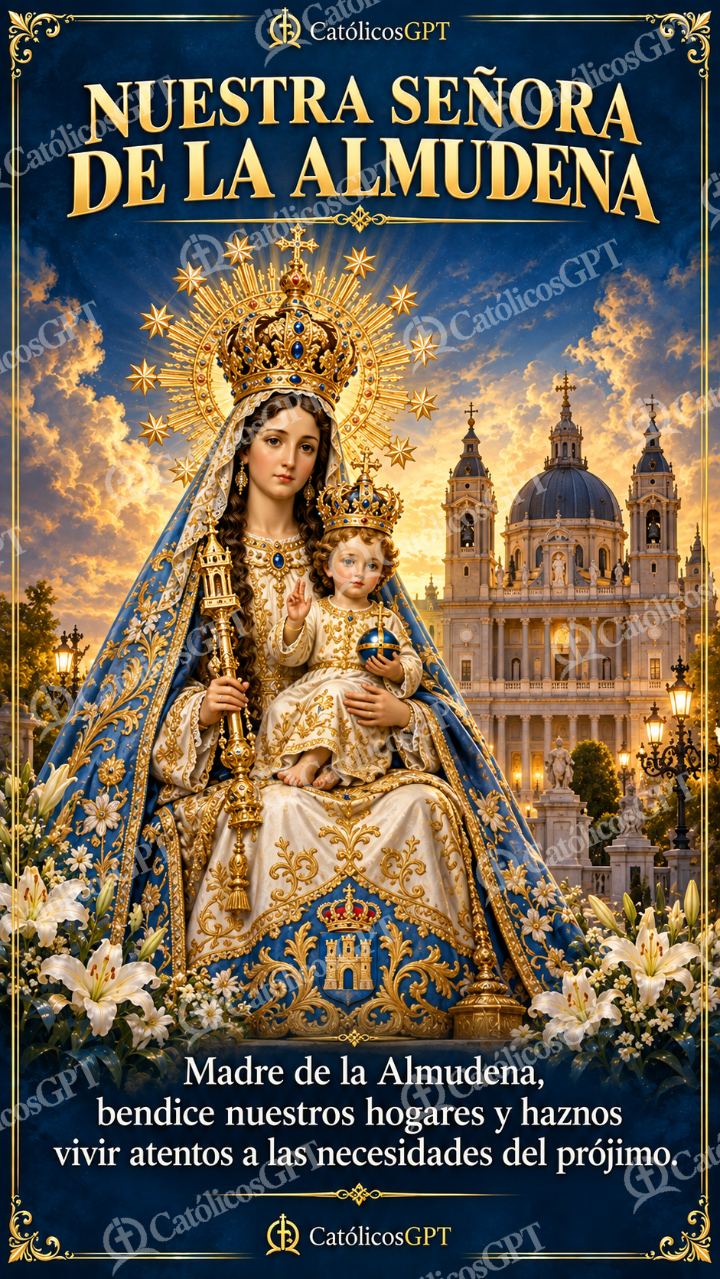 Imagen católica de MARIA 050 NUESTRA SENORA DE LA ALMUDENA — Virgen María