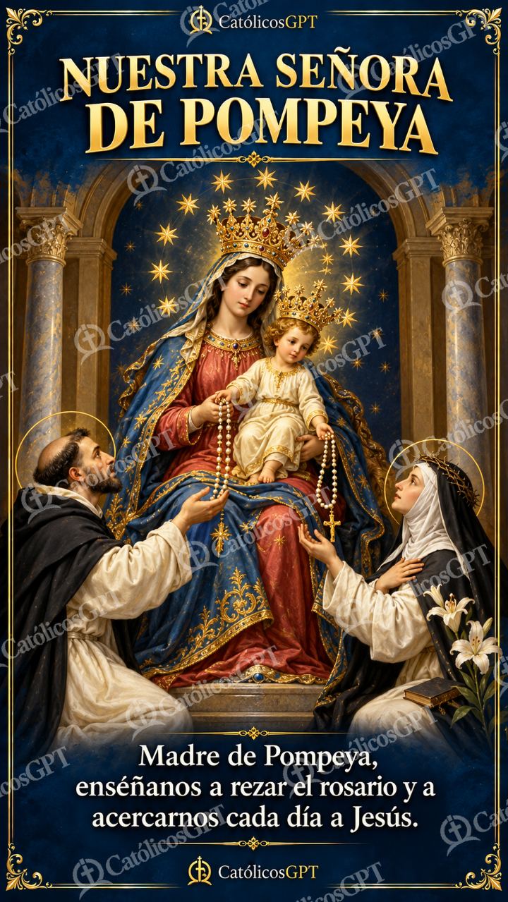 Imagen católica de MARIA 054 NUESTRA SENORA DE POMPEYA — Virgen María