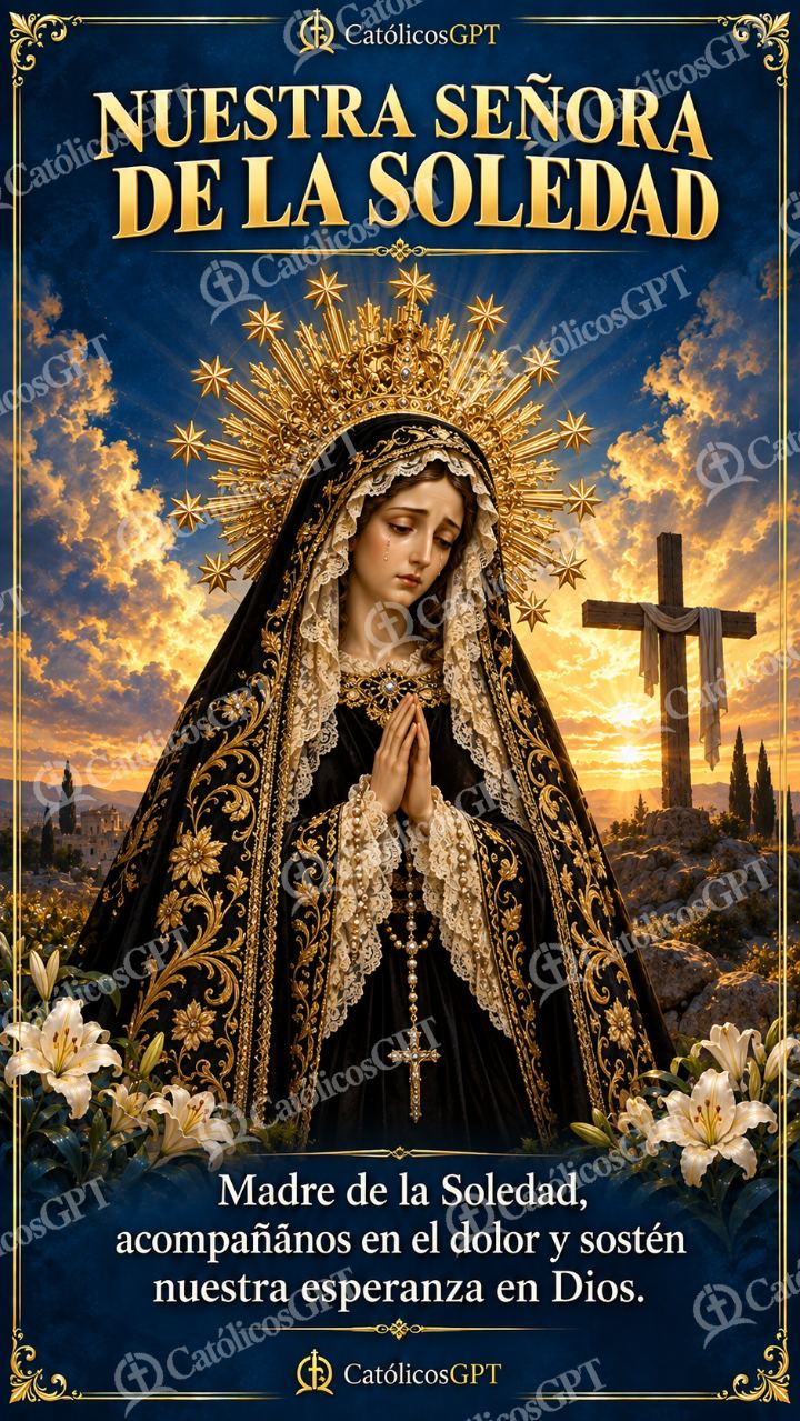 Imagen católica de MARIA 059 NUESTRA SENORA DE LA SOLEDAD — Virgen María