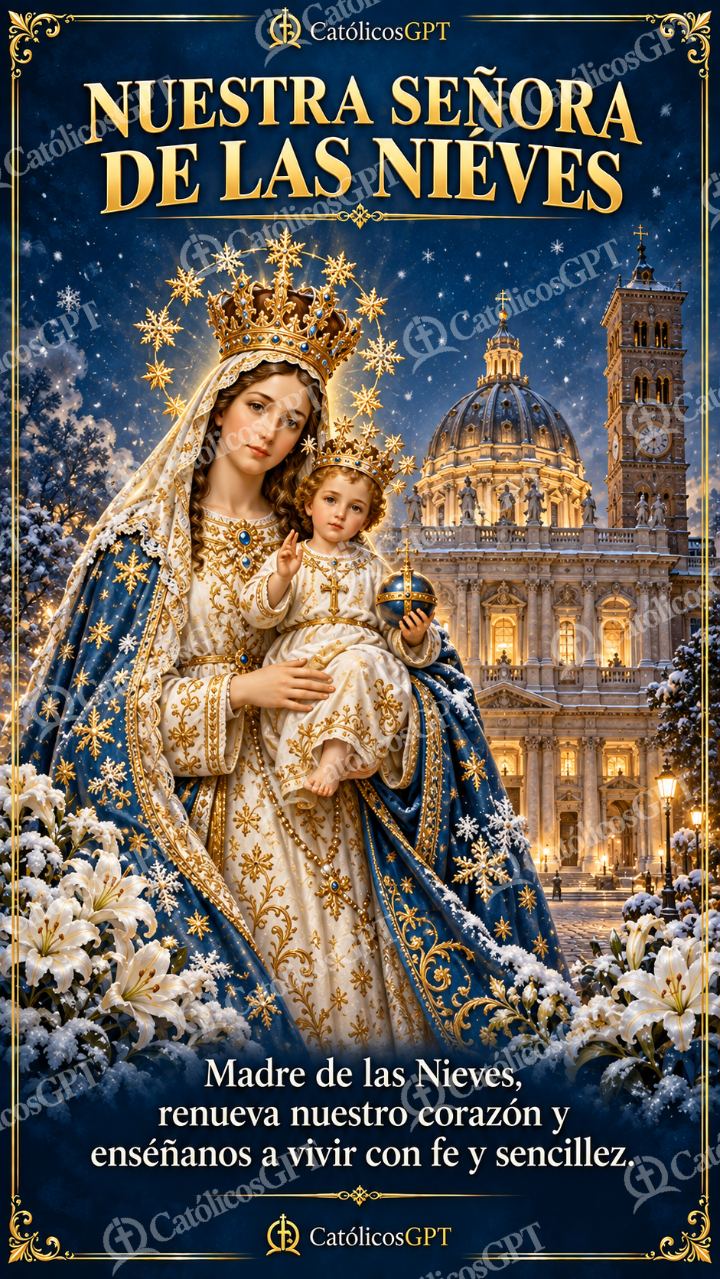 Imagen católica de MARIA 063 NUESTRA SENORA DE LAS NIEVES — Virgen María