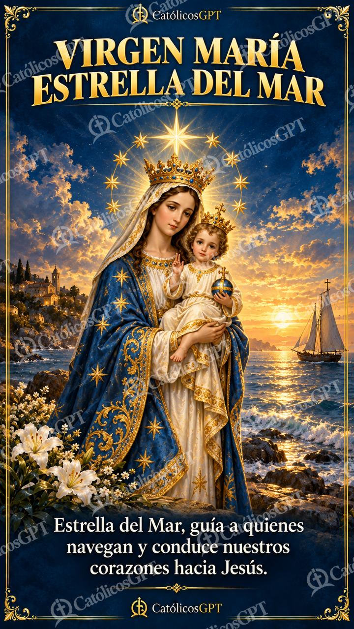 Imagen católica de MARIA 064 VIRGEN MARIA ESTRELLA DEL MAR — Virgen María