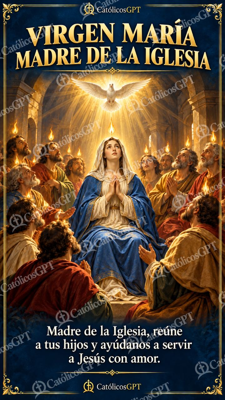 Imagen católica de MARIA 066 VIRGEN MARIA MADRE DE LA IGLESIA — Virgen María