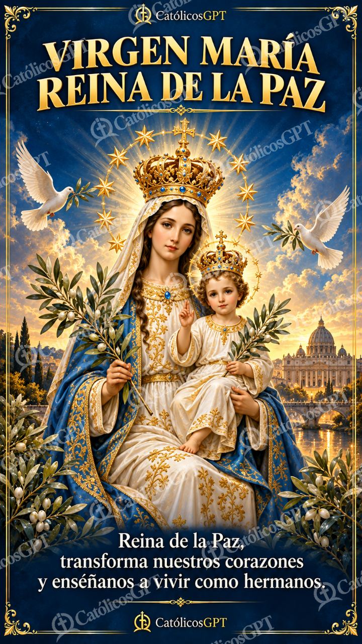 Imagen católica de MARIA 069 VIRGEN MARIA REINA DE LA PAZ — Virgen María
