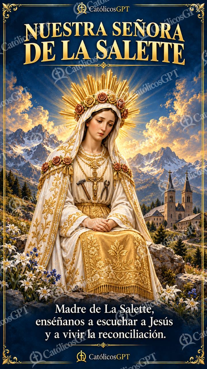 Imagen católica de MARIA 070 NUESTRA SENORA DE LA SALETTE — Virgen María
