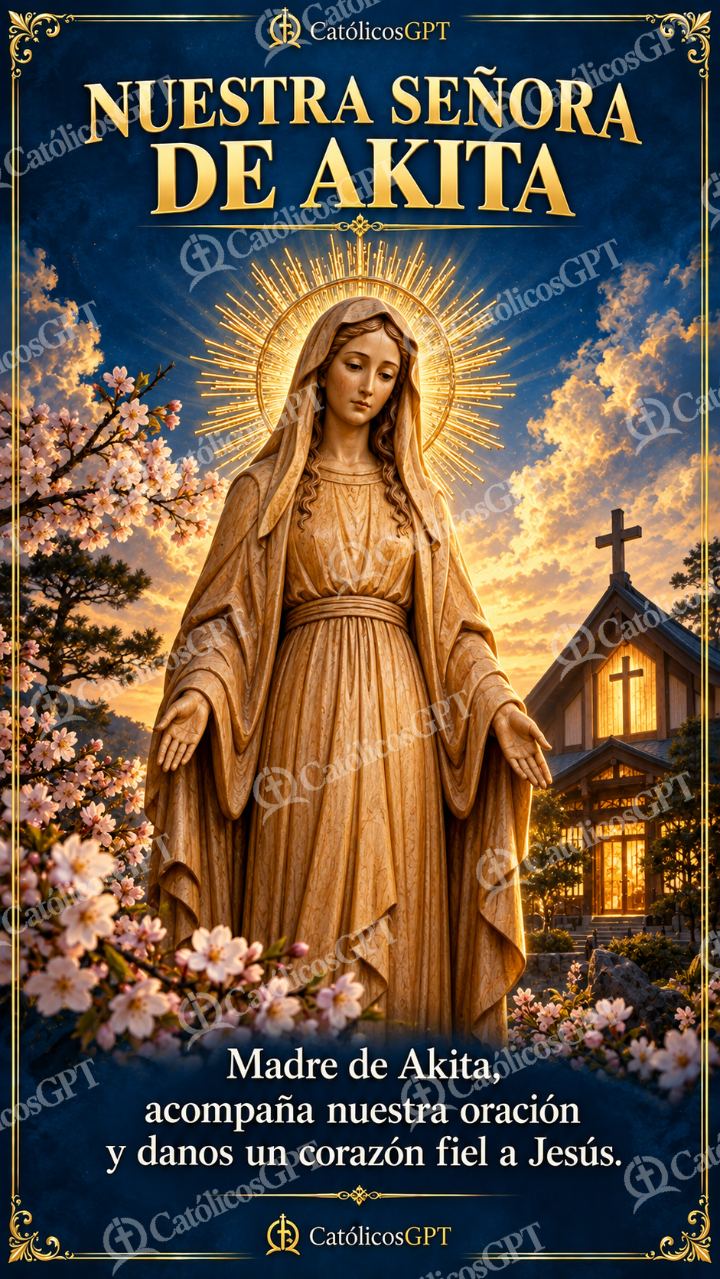 Imagen católica de MARIA 071 NUESTRA SENORA DE AKITA — Virgen María