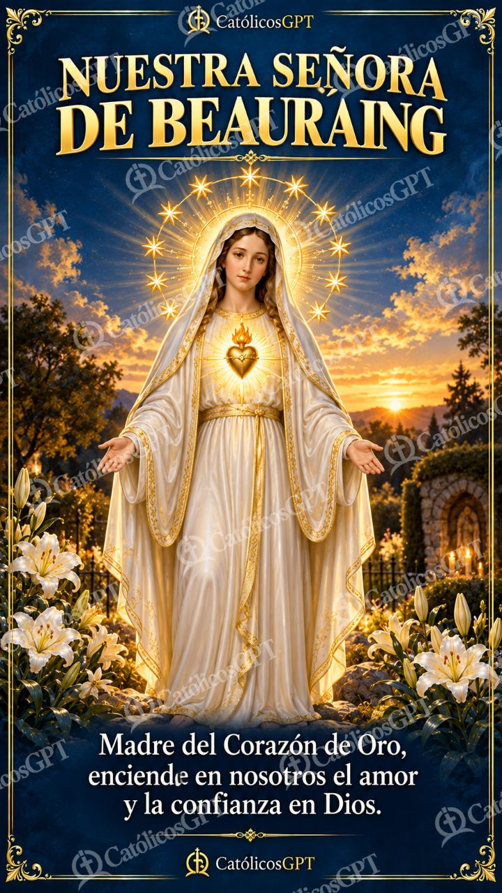 Imagen católica de MARIA 075 NUESTRA SENORA DE BEAURAING — Virgen María