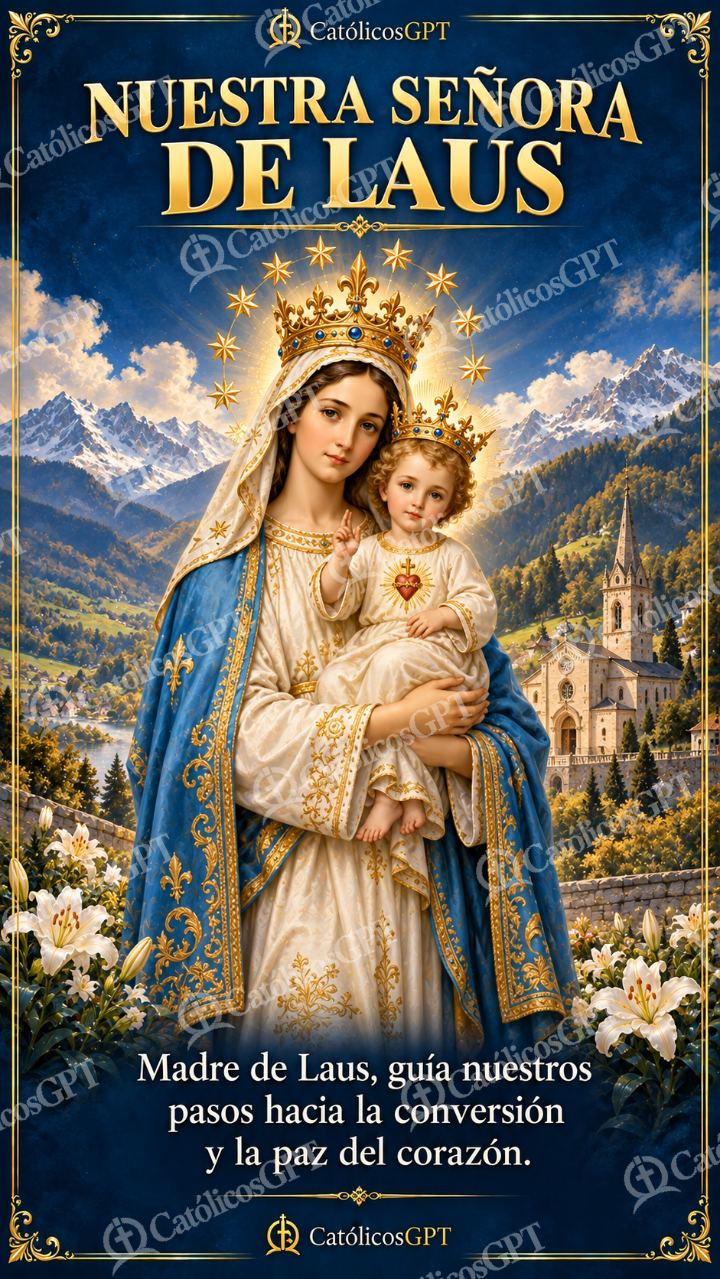 Imagen católica de MARIA 077 NUESTRA SENORA DE LAUS — Virgen María