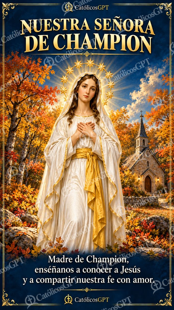 Imagen católica de MARIA 082 NUESTRA SENORA DE CHAMPION — Virgen María