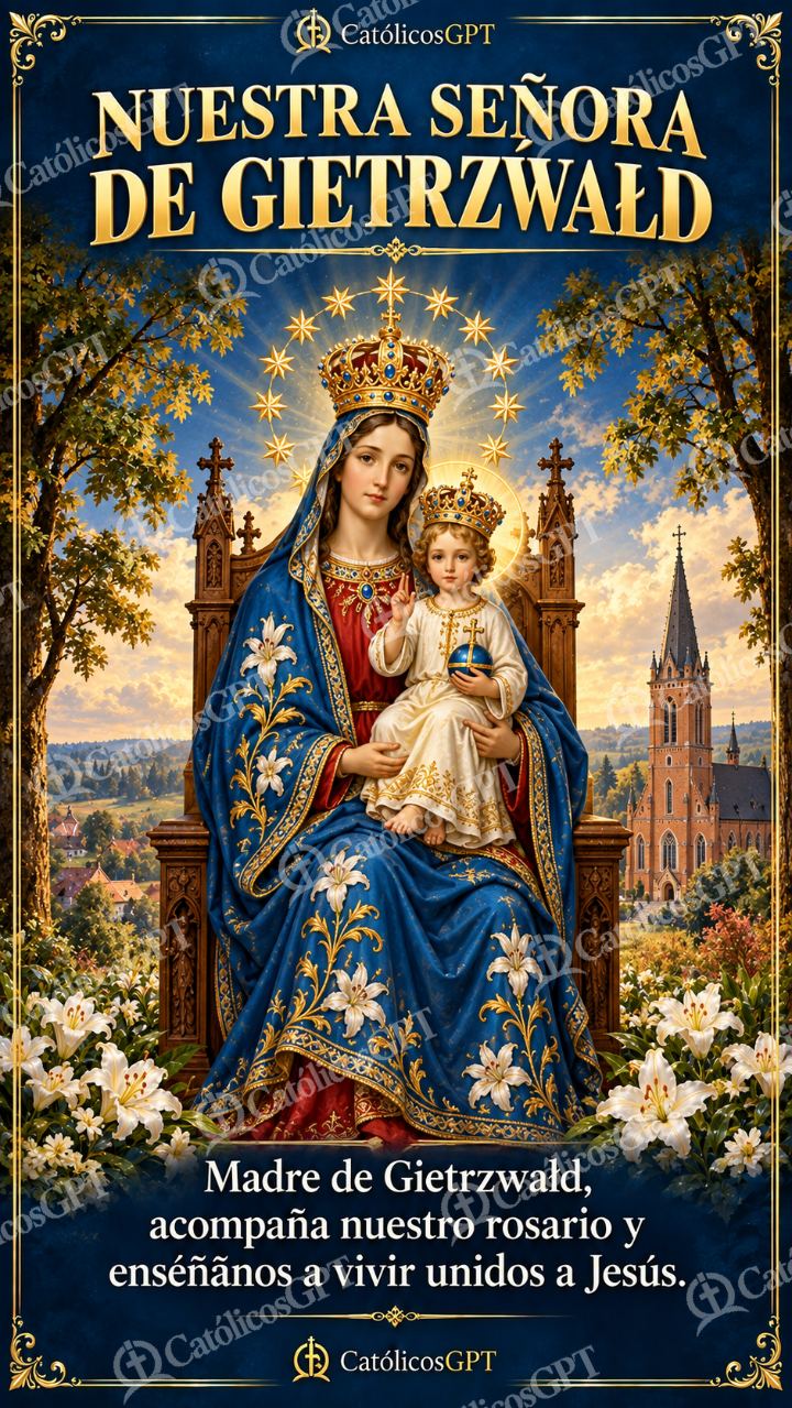 Imagen católica de MARIA 084 NUESTRA SENORA DE GIETRZWAŁD — Virgen María