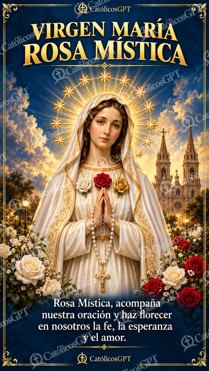 Imagen católica de MARIA 085 VIRGEN MARIA ROSA MISTICA — Virgen María
