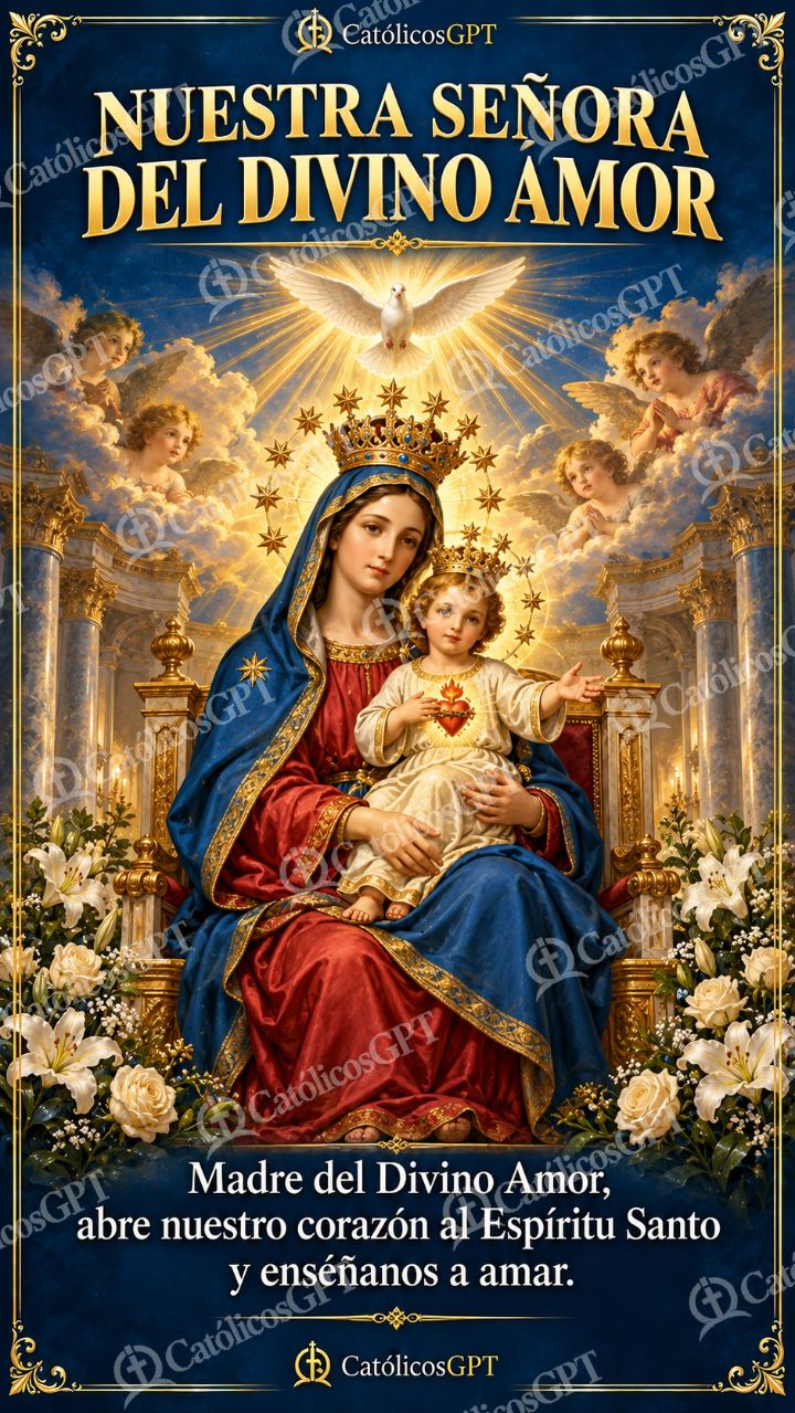 Imagen católica de MARIA 086 NUESTRA SENORA DEL DIVINO AMOR — Virgen María