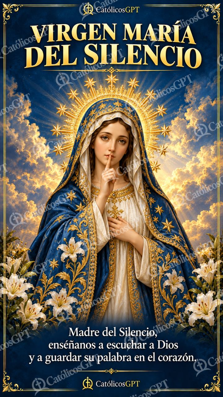 Imagen católica de MARIA 087 VIRGEN MARIA DEL SILENCIO — Virgen María