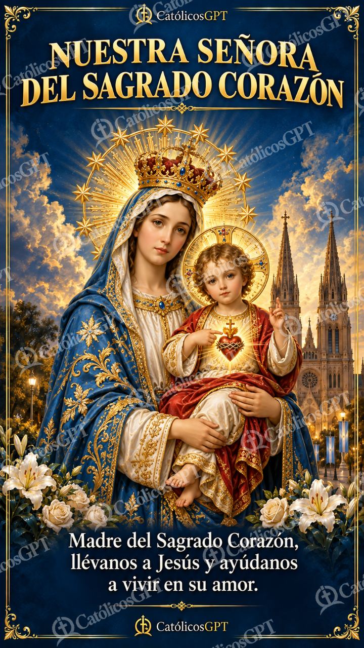 Imagen católica de MARIA 089 NUESTRA SENORA DEL SAGRADO CORAZON — Virgen María