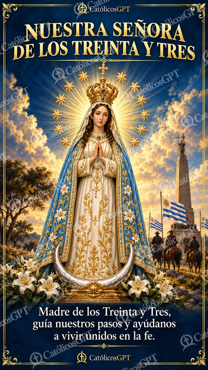 Imagen católica de MARIA 095 NUESTRA SENORA DE LOS TREINTA Y TRES — Virgen María