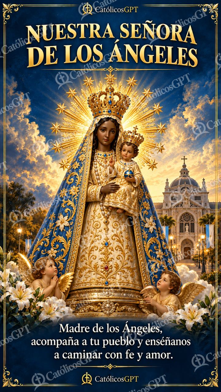 Imagen católica de MARIA 097 NUESTRA SENORA DE LOS ANGELES — Virgen María