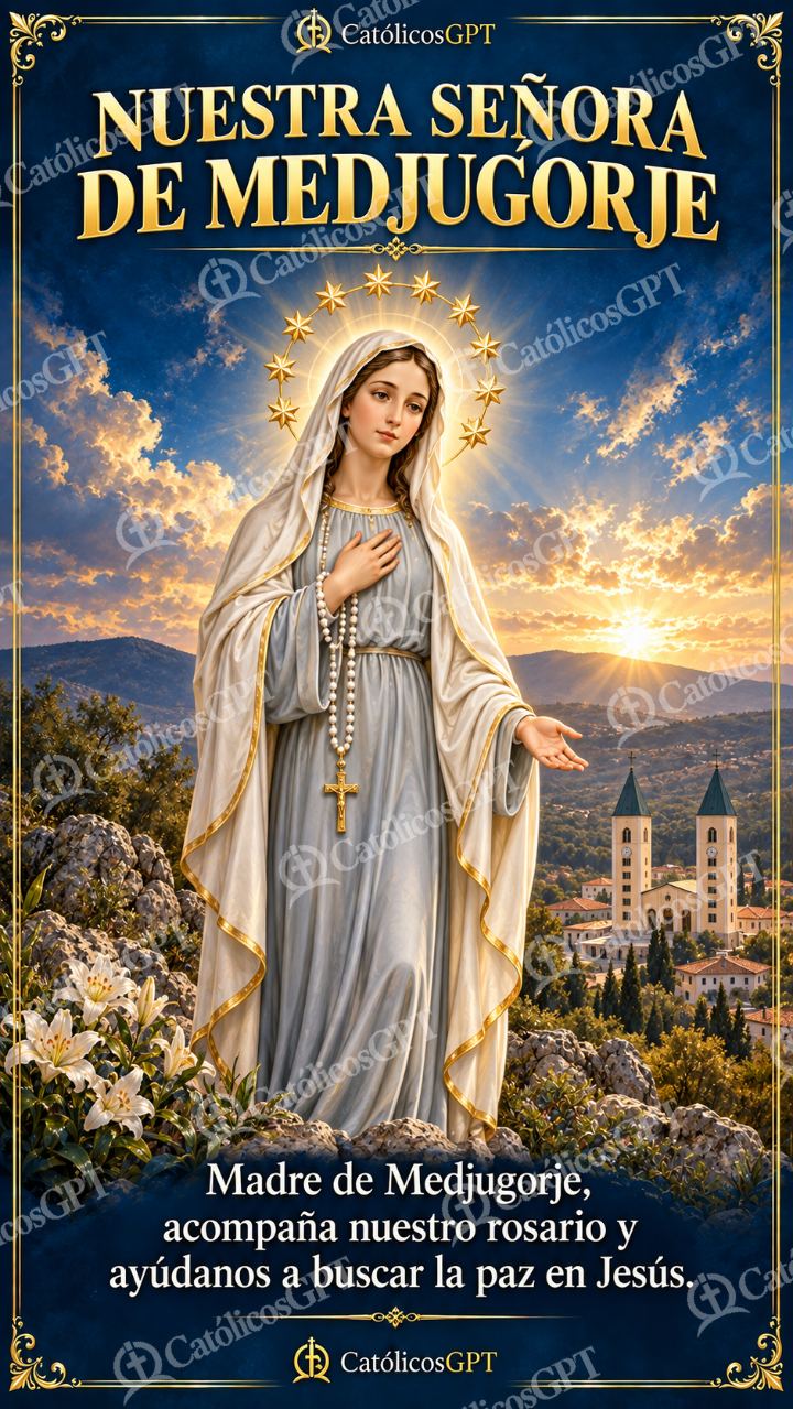 Imagen católica de MARIA 098 NUESTRA SENORA DE MEDJUGORJE — Virgen María