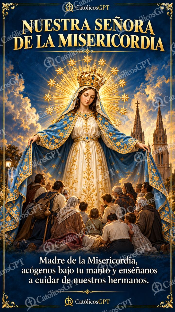 Imagen católica de MARIA 099 NUESTRA SENORA DE LA MISERICORDIA — Virgen María