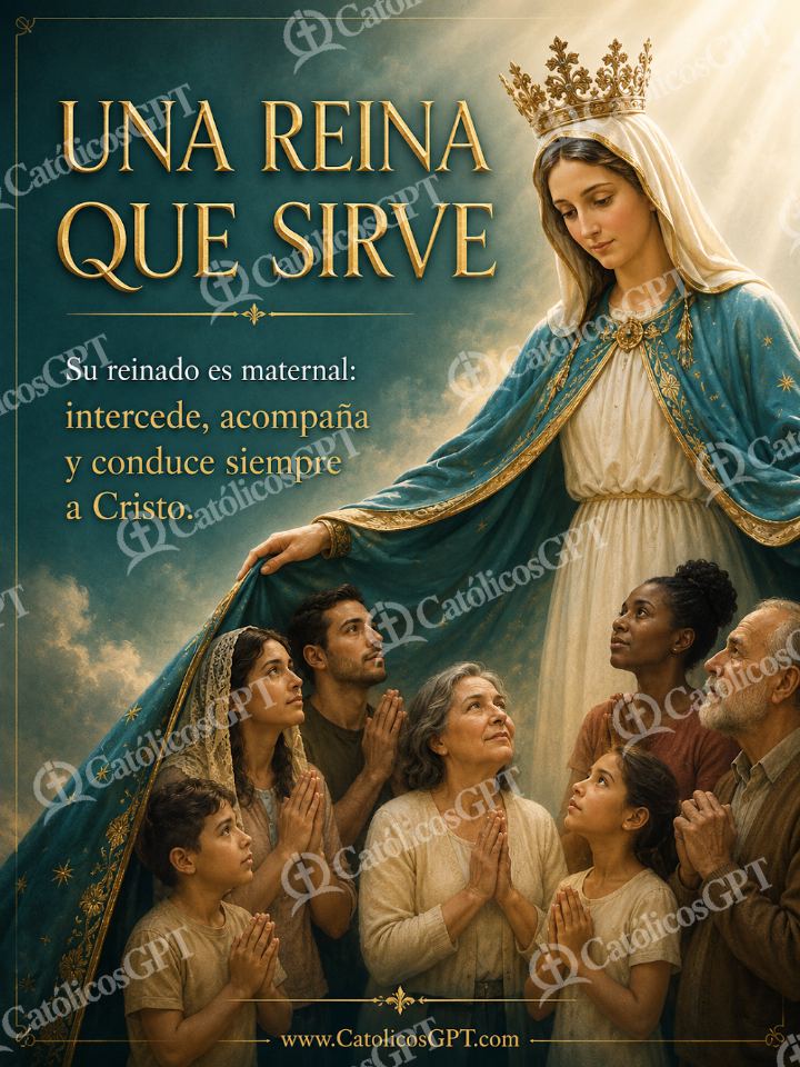 Imagen católica de Maria Reina Asuncion de la Virgen - Maria reina que sirve — Virgen María
